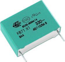 KEMET Corporation-F871BT823J330L Kondensator, Kunststofffilm Cap Film Suppression X1 0.082uF 800VDC/330VAC PP 5%( 18 X 9 X 12.5mm) Radial Plastic Rectangular Can 15mm 110°C T/R