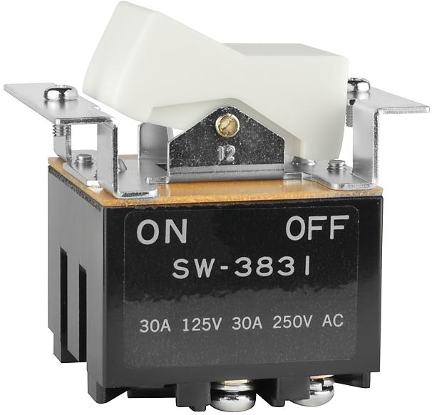 NKK Switches-SW3831/U Interruptor basculante Switch Rocker ON None OFF 3PST Screw Lug Rocker 30A 250VAC 125VDC 50000Cycles