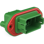 Conn Housing RCP 12 POS Crimp ST Panel Mount Green