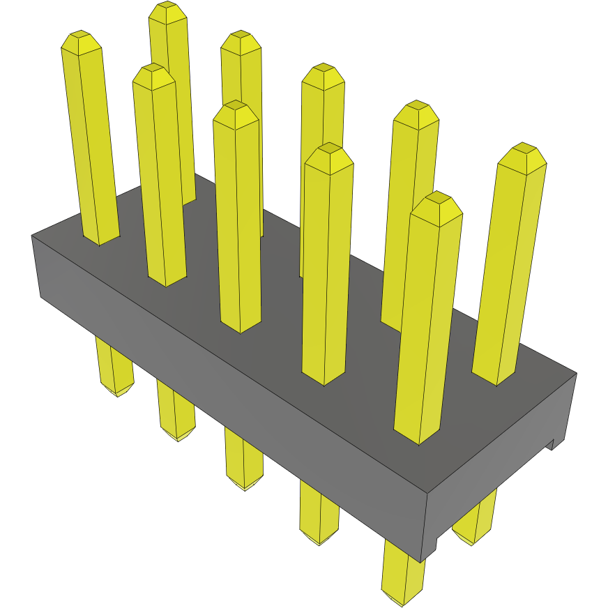Samtec-MTMM-105-04-G-D-165 Steckverbinderleisten und Leiterplattenbuchsen Conn Unshrouded Header HDR 10 POS 2mm Solder ST Top Entry Thru-Hole Bulk