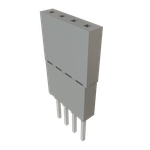 Conn Elevated Socket SKT 4 POS 2.54mm Solder ST Top Entry Thru-Hole Layer