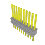 Conn Unshrouded Header HDR 10 POS 1.27mm Solder ST Top Entry Thru-Hole Tube
