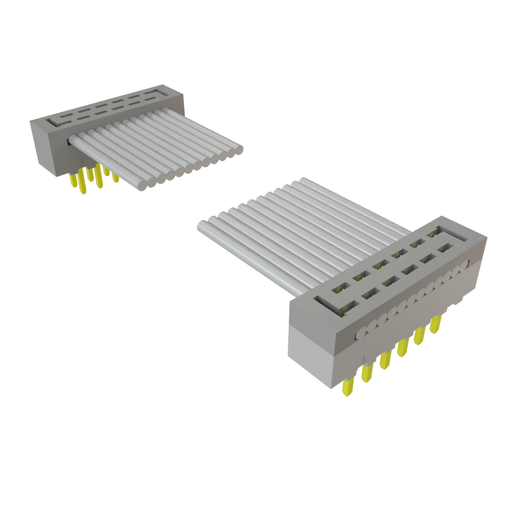 Samtec-TCMD-06-D-04.00-01  Cable Assembly 0.101m 28AWG 1mm 12 to 12 POS IDC Connector to IDC Connector M-M TIGER EYE™ Clamshell