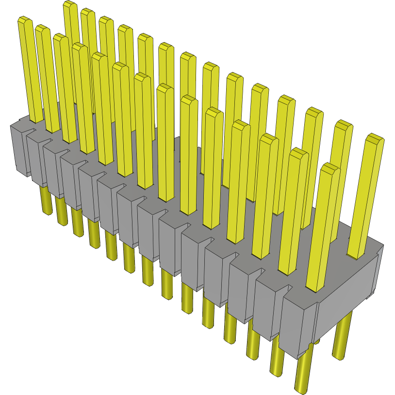 Samtec-HTMS-114-52-T-D Piastre connettori e prese PCB Conn Unshrouded Header HDR 28 POS 1.27mm Solder ST Top Entry Thru-Hole Tube
