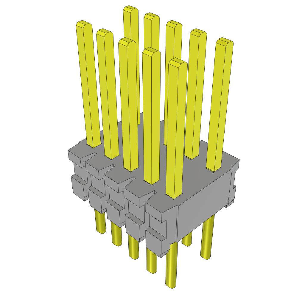 Samtec-TMS-105-01-S-D Embases de raccordement et réceptacles PCB Conn Unshrouded Header HDR 10 POS 1.27mm Solder ST Top Entry Thru-Hole Bulk