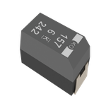 Cap Tant Polymer 150uF 6.3VDC V CASE 20%( 7.3 X 4.3 X 1.9mm) Inward L SMD 7343-20 0.025 Ohm 105°C T/R