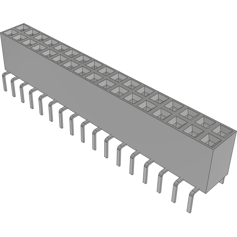 Samtec-BCS-117-S-D-PE Steckverbinderleisten und Leiterplattenbuchsen Conn Socket Strip SKT 34 POS 2.54mm Solder ST Top Entry Thru-Hole TIGER CLAW™ Tube