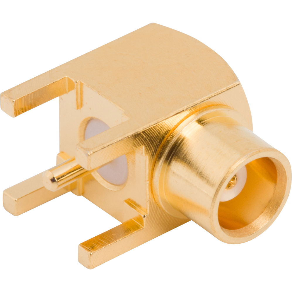 Amphenol RF-252141 RF-Steckverbinder Conn MCX 0Hz to 6GHz 50Ohm Solder RA Thru-Hole F Gold