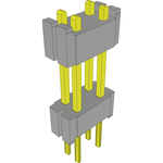 Conn Board Stacker HDR 4 POS 1.27mm Solder ST Thru-Hole Layer