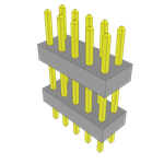 Conn Board Stacker HDR 10 POS 2mm Solder ST Top Entry Thru-Hole Bulk