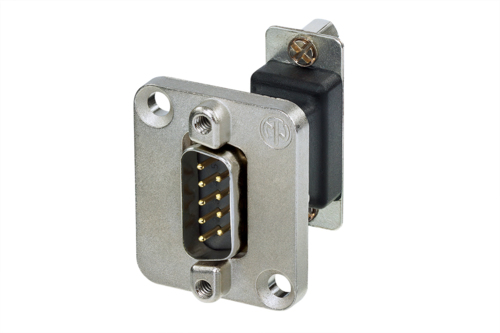 Neutrik Group-NADB9MF D-超小型连接器 Conn D-Sub Adapter M/F 9/9 POS ST Panel Mount 18 Terminal 1/1 Port
