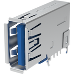 Amphenol Communications Solutions-GSB3116175KHR Connector USB Conn USB 3.0 Type A RCP 9 POS 2.5mm/2mm Solder RA Thru-Hole 9 Terminal 1 Port Tray