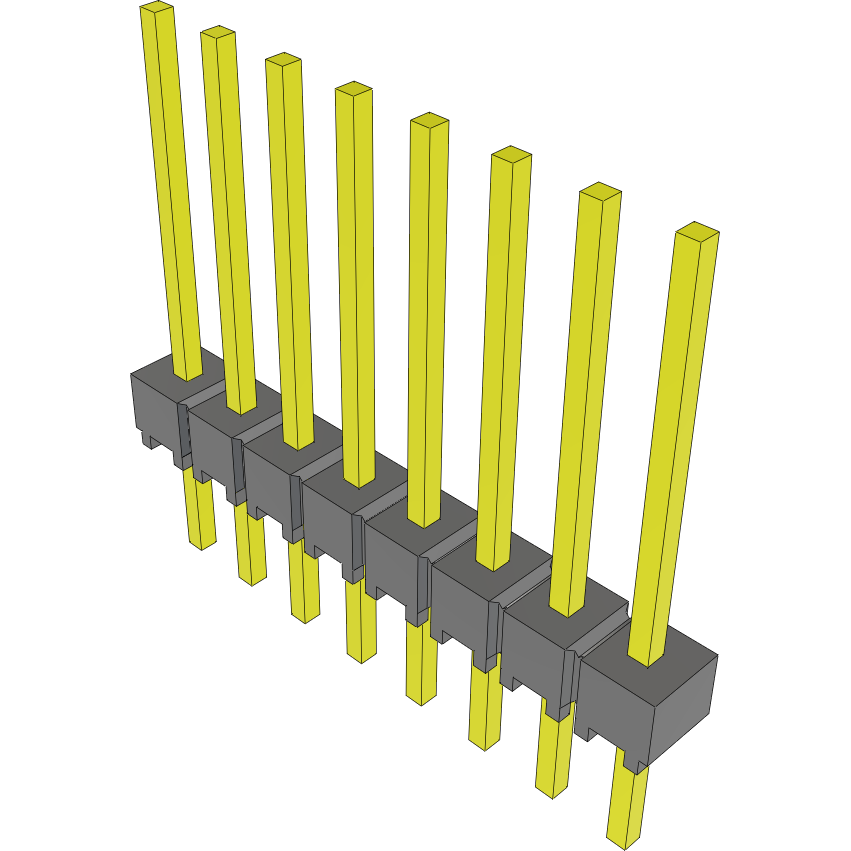 Samtec-MTSW-108-09-G-S-465 Steckverbinderleisten und Leiterplattenbuchsen Conn Unshrouded Header HDR 8 POS 2.54mm Solder ST Top Entry Thru-Hole Bulk