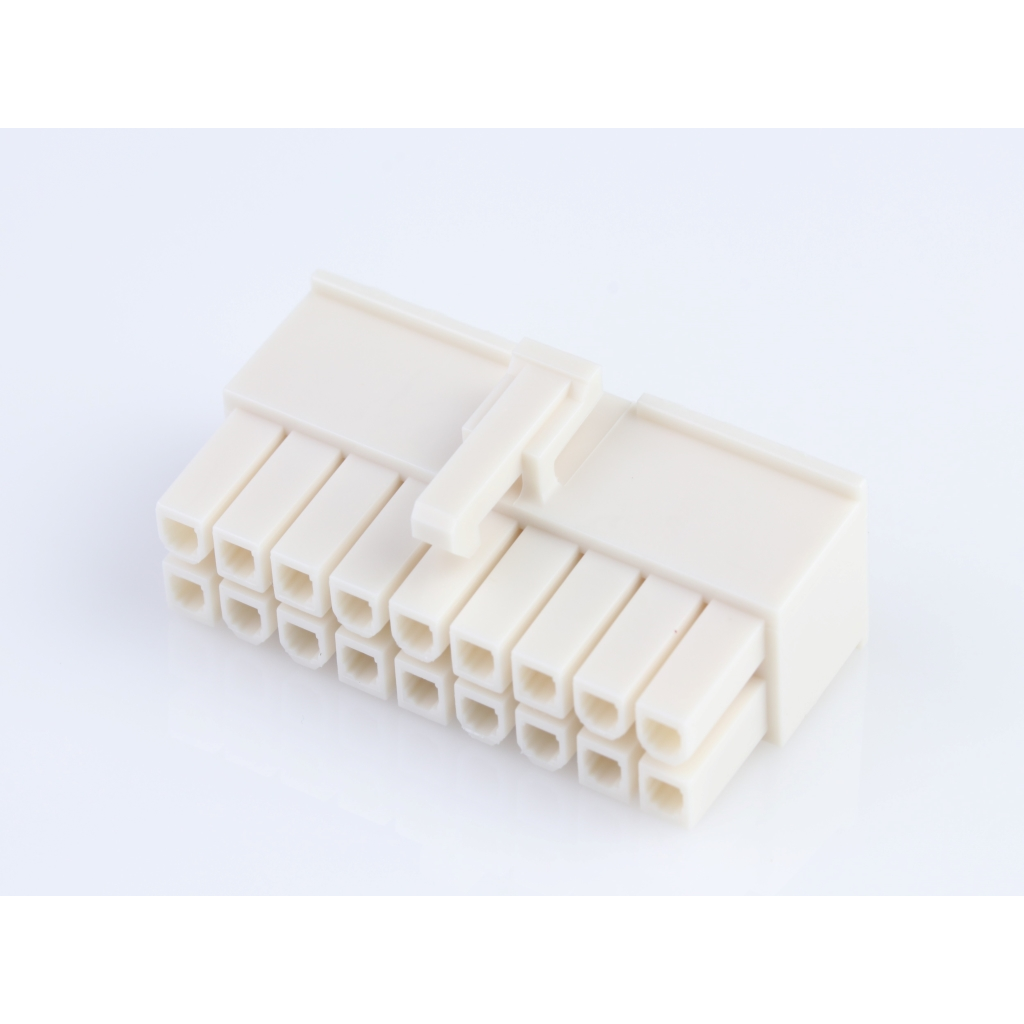 Molex-0039012185 Einzeladersteckverbinder, Gehäuse Conn Housing RCP 18 POS 4.2mm Crimp ST Cable Mount Natural Mini-Fit Jr™ Bag