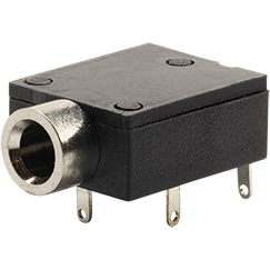 Same Sky (formerly CUI Devices)-SJ1-3515N 音频及视频连接器 Conn 3.5MM Audio Jack RCP 3 POS Solder RA Thru-Hole 5 Terminal 1 Port