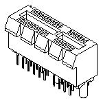 Conn PCI Express Card Edge SKT 98 POS 1mm Solder ST Thru-Hole PCI Express Tray