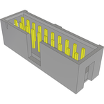 Conn Shrouded Header (4 Sides) HDR 20 POS 2.54mm Solder RA Side Entry Thru-Hole Tube