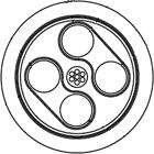 Molex-1300390381 Cable Multi-Conductor DeviceNet Bulk Thin Cable, 22 AWG Power Pair, 22 AWG Data Pair, Length 100.0m