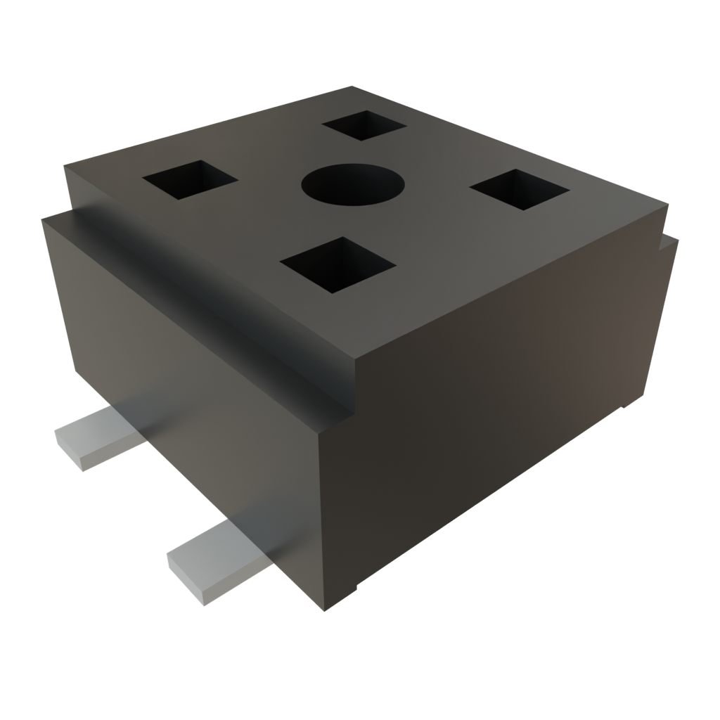 Samtec-CLT-102-02-F-D Embases de raccordement et réceptacles PCB Conn Socket Strip SKT 4 POS 2mm Solder ST Top Entry SMD TIGER CLAW™ Layer