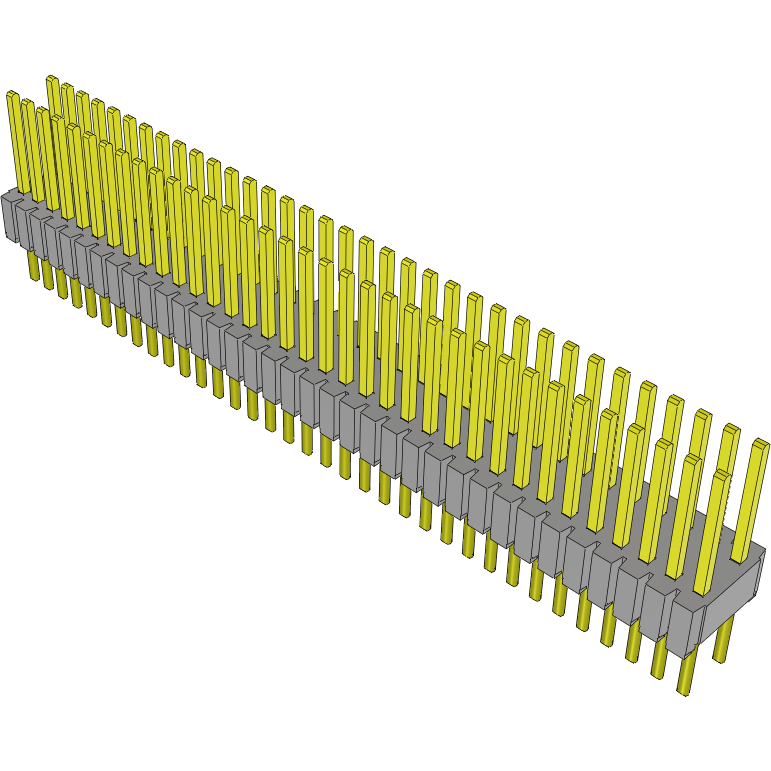 Samtec-HTMS-135-01-S-D 连接器插头及 PCB 插座 Conn Unshrouded Header HDR 70 POS 1.27mm Solder ST Top Entry Thru-Hole Tube