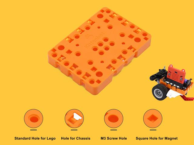 Seeed Technology Co.,Ltd-114070041 Boîtes, boîtiers et supports Kittenbot LEGO Compatible Case for Robot Bit