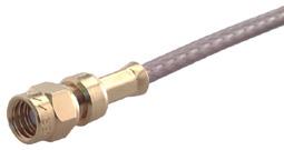 HUBER+SUHNER-11_SMC-50-2-10/111_NE RF-Steckverbinder Conn SMC 0Hz to 10GHz 50Ohm Crimp ST Cable Mount PL Gold Over Nickel Single
