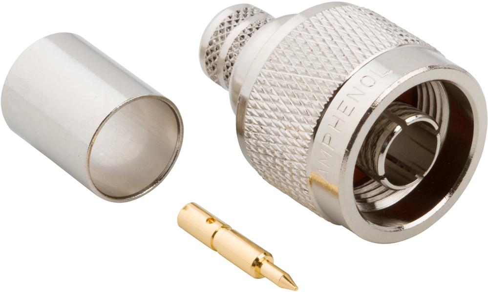 Amphenol RF-082-4426-11RFX Connettore RF Conn Type N 0Hz to 11GHz 50Ohm Crimp ST Cable Mount PL Gold