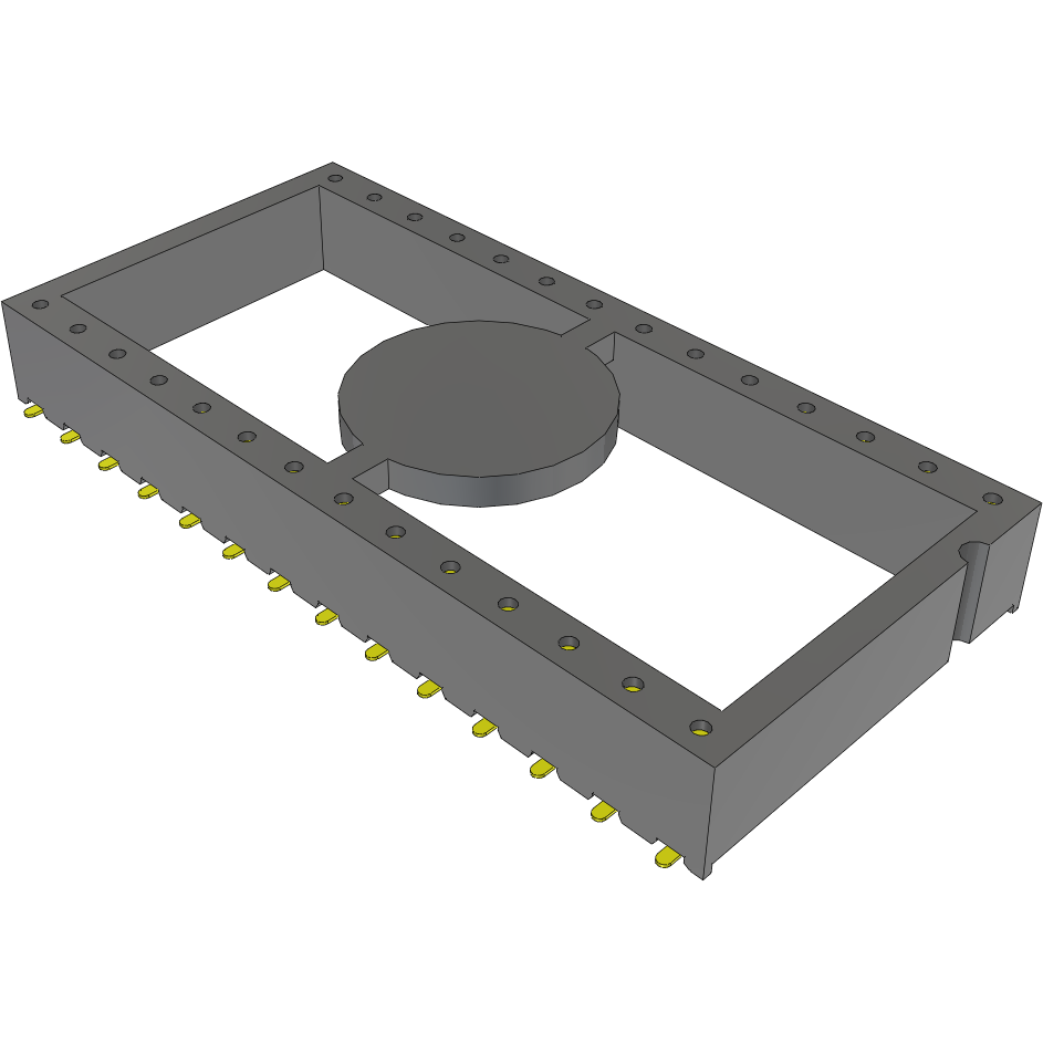 Samtec-ICF-628-S-O-TR 插座连接器 Conn DIP Socket SKT 28 POS 2.54mm Solder ST SMD T/R