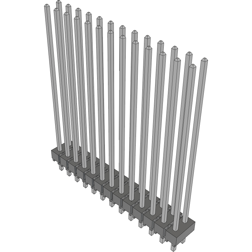 Samtec-HTSW-113-21-T-D Connector Headers and PCB Receptacles Conn Unshrouded Header HDR 26 POS 2.54mm Solder ST Top Entry Thru-Hole Bulk