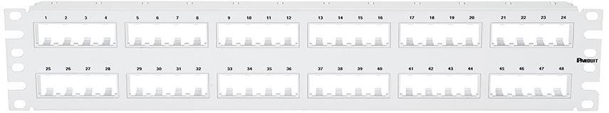 Panduit-CPP48FMWWH Connector Accessories Mini Com 48 port Flush Mount Patch Panel, White