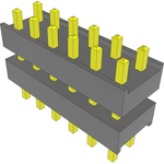 Conn Board Stacker HDR 12 POS 2.54mm Solder ST Top Entry Thru-Hole Bulk