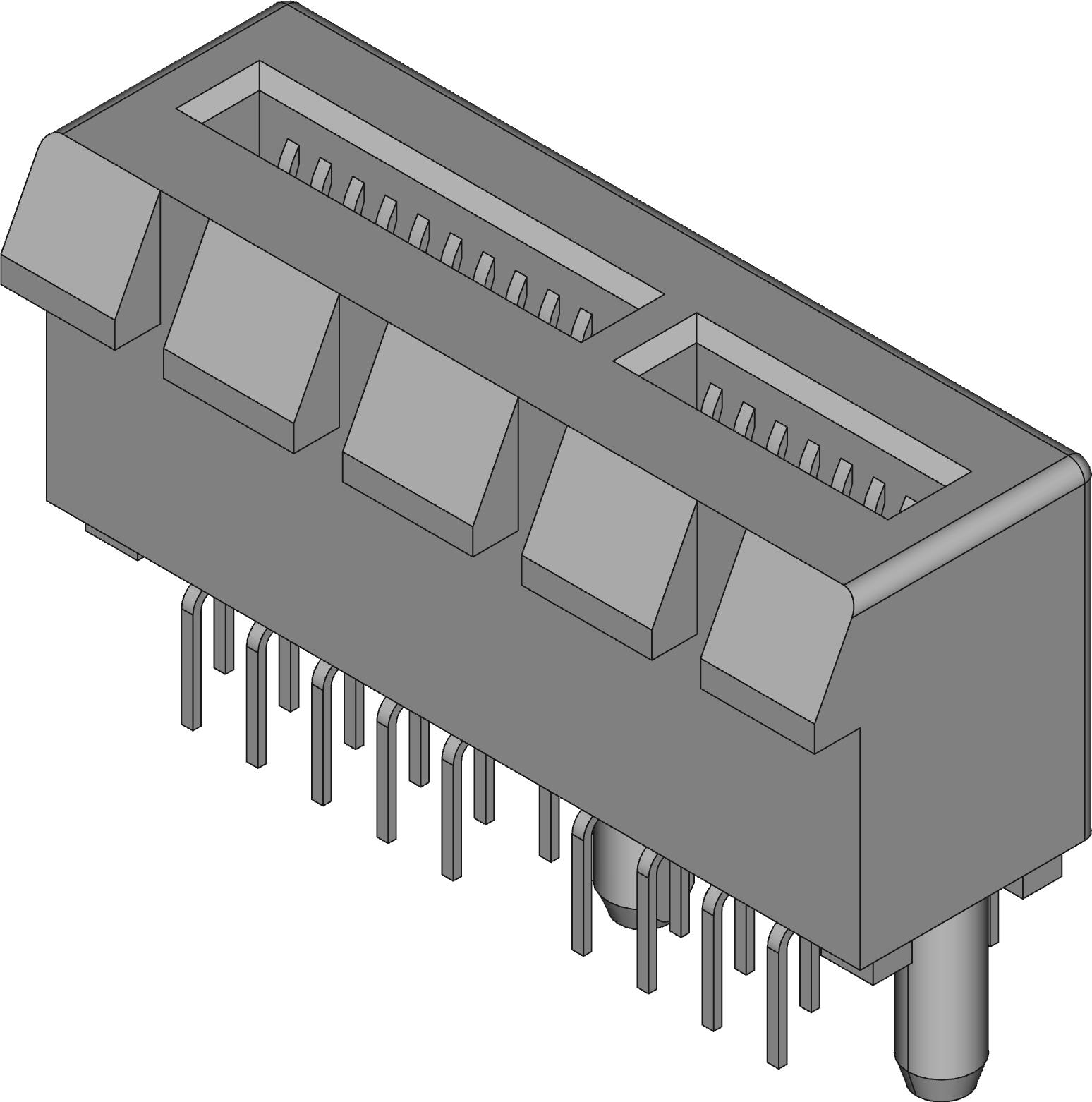Amphenol Communications Solutions-10018784-00100TLF Steckverbinder, Kartenrand Conn PCI Express Card Edge SKT 36 POS 1mm Solder ST Thru-Hole Tray
