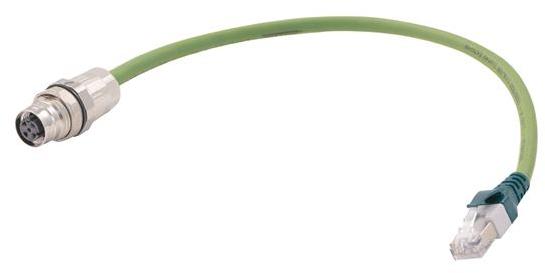 HARTING-09484568004010 其他电缆组件 M12 D-cod PFT f - RJ45 PUR 1.0M