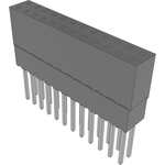 Conn Elevated Socket SKT 24 POS 2.54mm Solder ST Top Entry Thru-Hole Tube