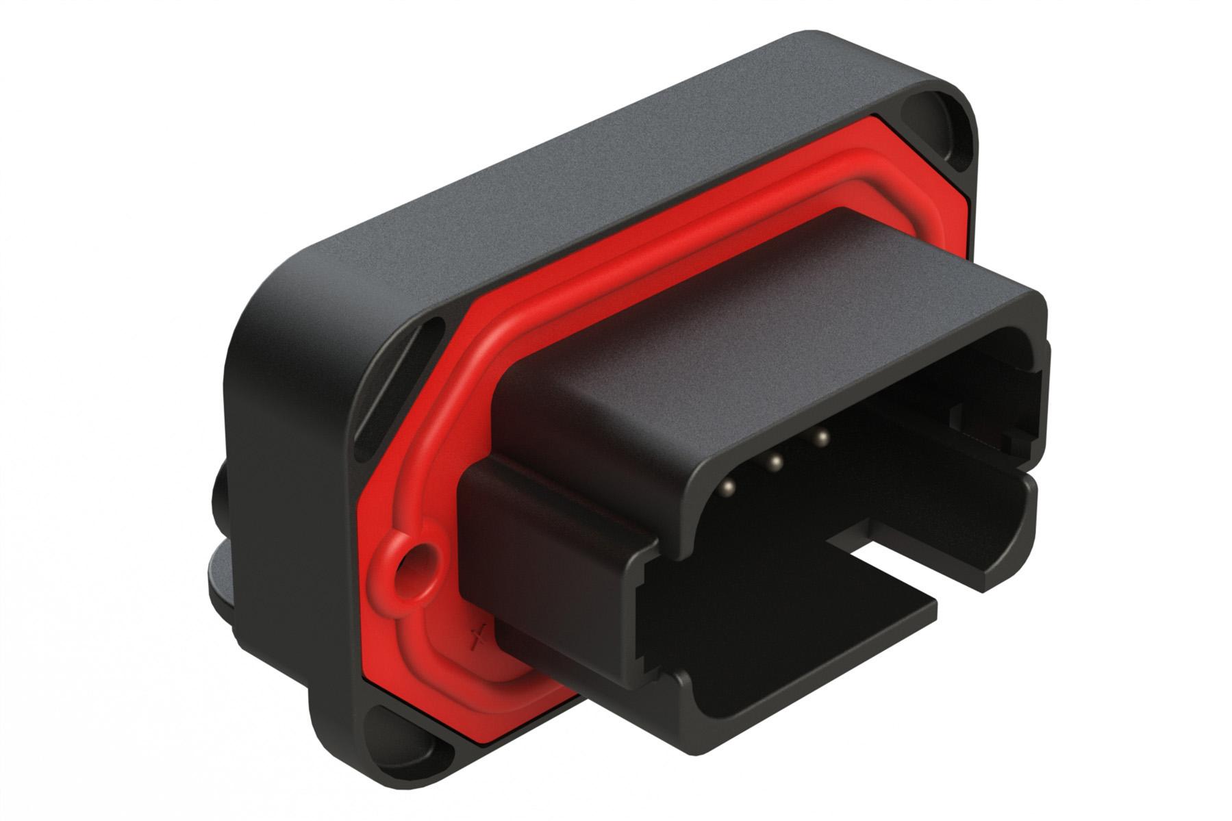 Amphenol-AT13-18PA-BM03BK 连接器插头及 PCB 插座 Conn Shrouded Header (4 Sides) HDR 18 POS 4.68mm Solder RA Side Entry Thru-Hole