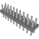 Conn Unshrouded Header HDR 20 POS 2mm Solder ST Top Entry Thru-Hole Bulk