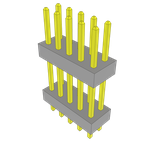 Conn Board Stacker HDR 10 POS 2mm Solder ST Thru-Hole Bulk