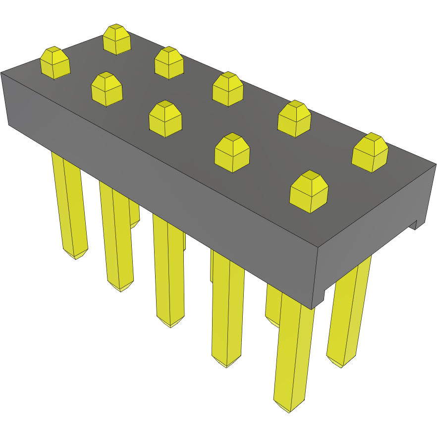 Samtec-MTMM-105-02-L-D-025 Connector Headers and PCB Receptacles Conn Unshrouded Header HDR 10 POS 2mm Solder ST Top Entry Thru-Hole Bulk