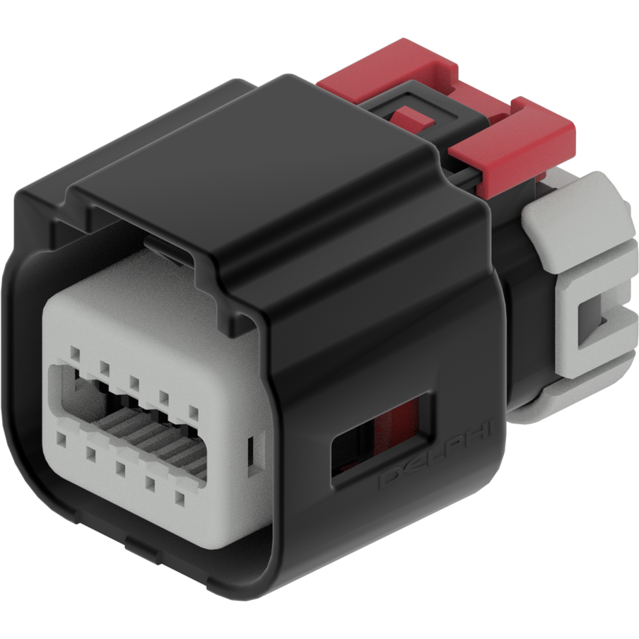 Delphi-35238927 Einzeladersteckverbinder, Gehäuse Conn Housing F 10 POS 2.54mm Crimp ST Cable Mount Black