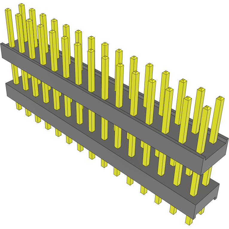 Samtec-DW-15-09-G-D-390 Piastre connettori e prese PCB Conn Board Stacker HDR 30 POS 2.54mm Solder ST Top Entry Thru-Hole Bulk