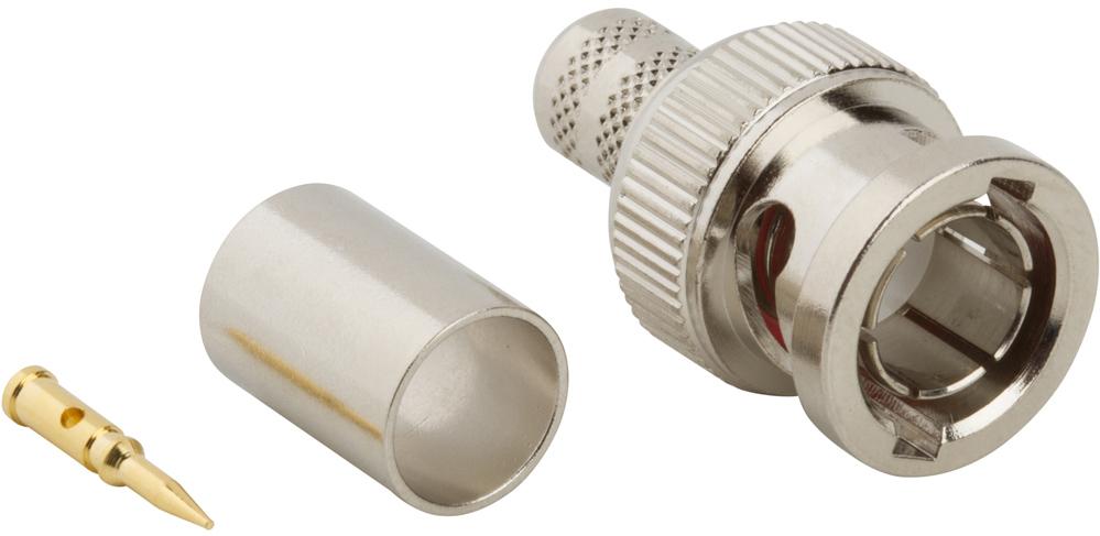 Amphenol RF-112508 射频连接器 Conn BNC 0Hz to 4GHz 75Ohm Crimp ST Cable Mount PL Gold