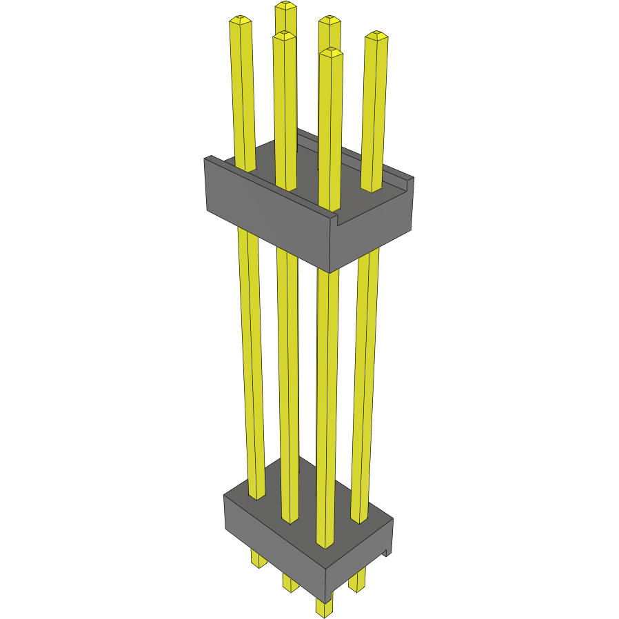 Samtec-DW-03-13-S-D-875 Piastre connettori e prese PCB Conn Board Stacker HDR 6 POS 2.54mm Solder ST Top Entry Thru-Hole Bulk