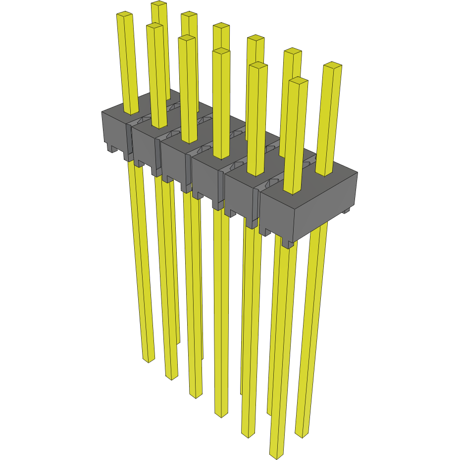 Samtec-MTSW-106-12-G-D-235 连接器插头及 PCB 插座 Conn Unshrouded Header HDR 12 POS 2.54mm Solder ST Top Entry Thru-Hole Bulk