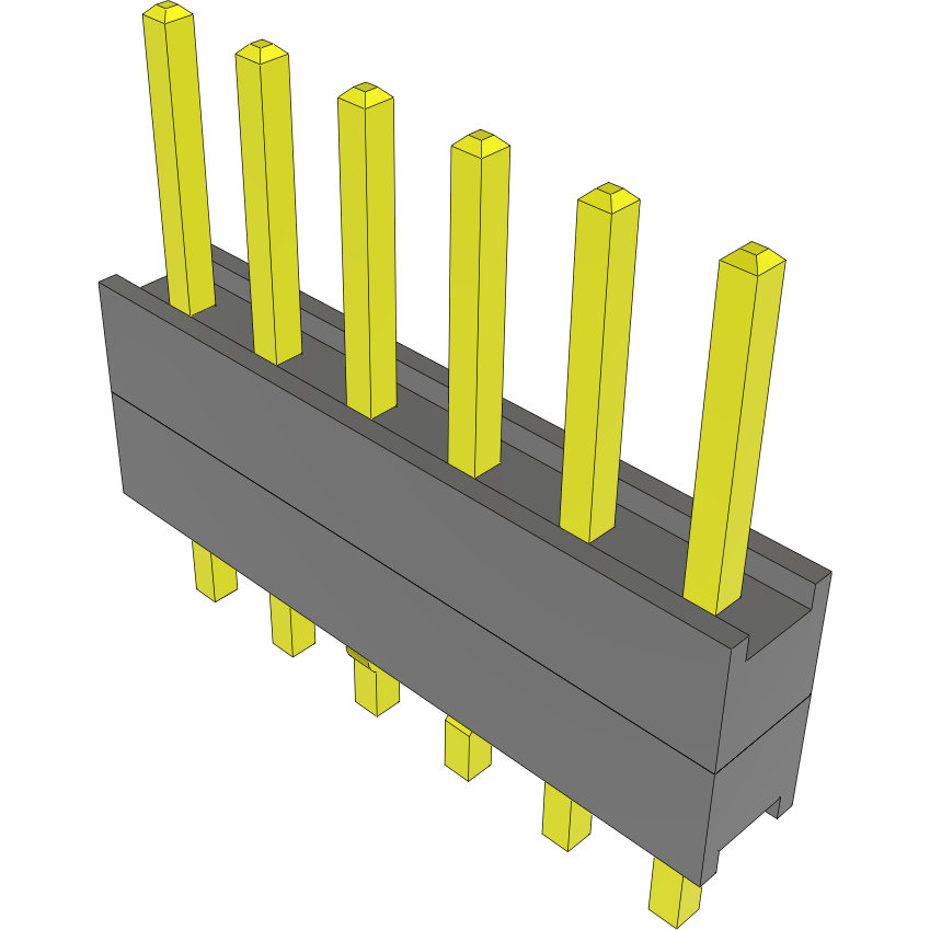 Samtec-DW-06-08-S-S-200-LL Steckverbinderleisten und Leiterplattenbuchsen Conn Board Stacker HDR 6 POS 2.54mm Solder ST Top Entry Thru-Hole Bulk