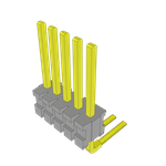 Conn Unshrouded Header HDR 5 POS 1.27mm Solder RA Side Entry Thru-Hole Bulk