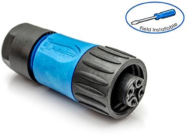 Amphenol-C016 20D003 100 10 圆形连接器 Conn Circular SKT 4 POS Screw ST Cable Mount 4 Terminal 1 Port