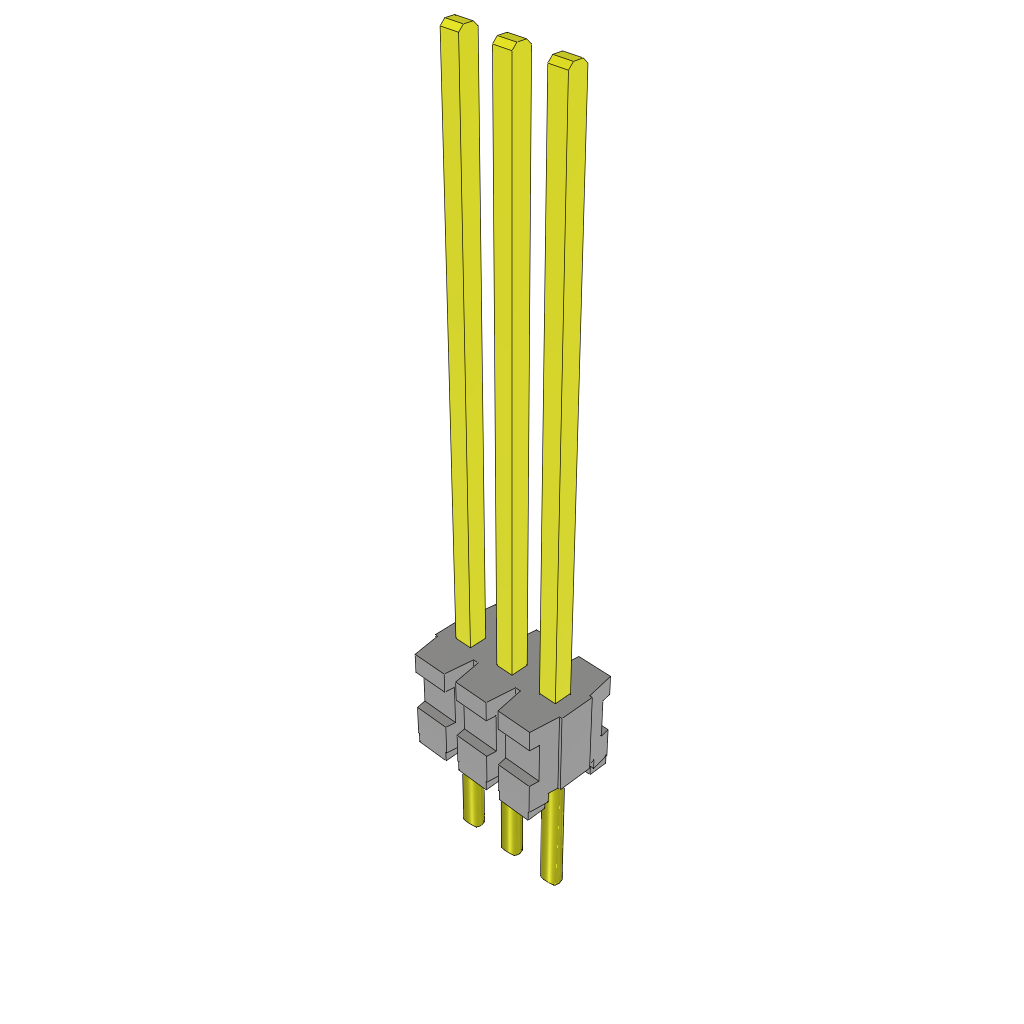 Samtec-TMS-103-59-G-S 连接器插头及 PCB 插座 Conn Unshrouded Header HDR 3 POS 1.27mm Solder ST Top Entry Thru-Hole Bulk