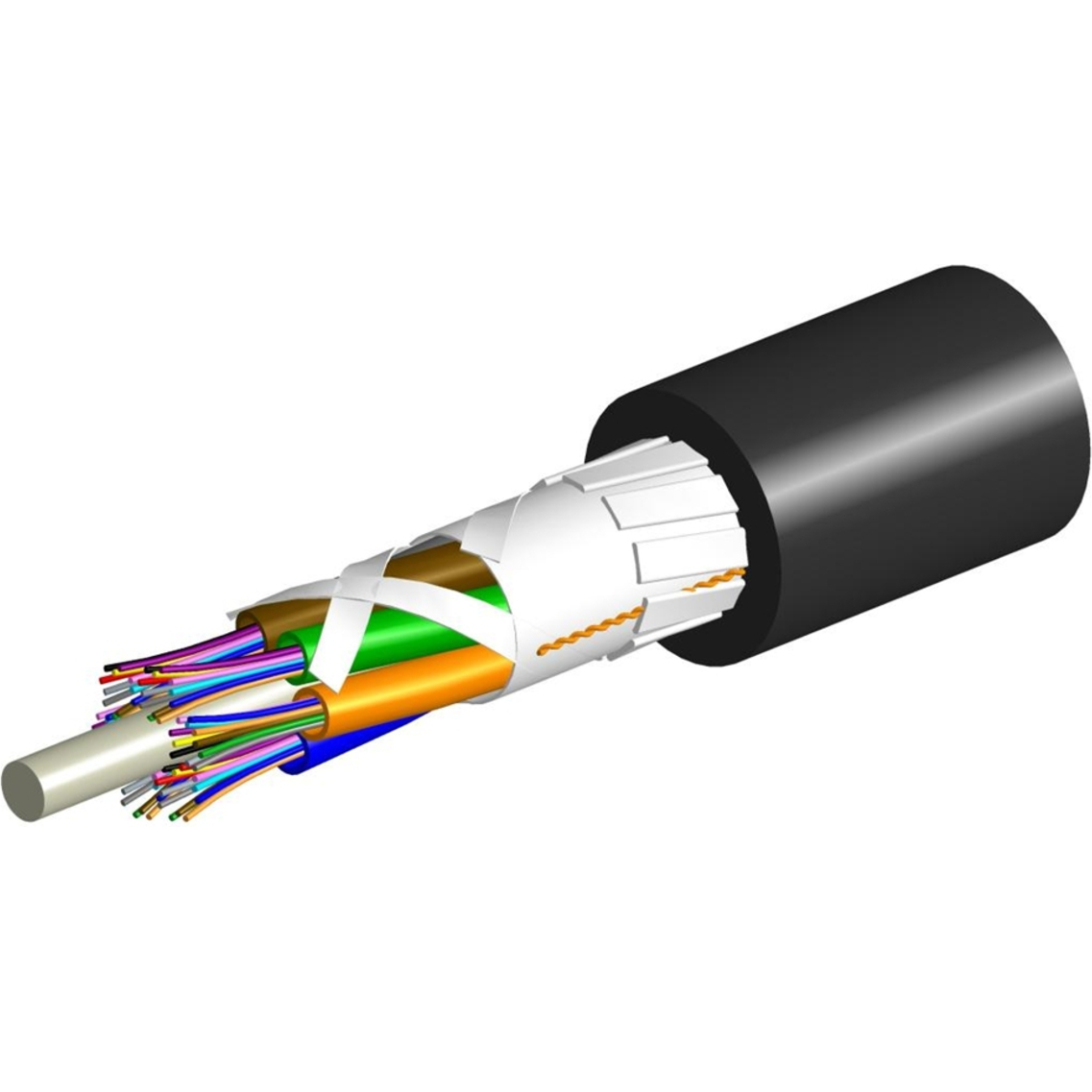 TE Connectivity-760148395 Cable Fiber Optic Fiber Optic Cable 144Fibers 14.7mm Black