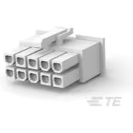 TE Connectivity-1-2296205-0 分立接线罩连接器 Conn Housing RCP 10 POS 4.2mm Crimp ST Cable Mount White