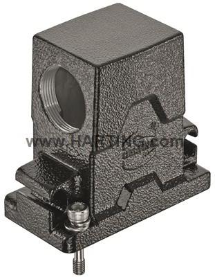 HARTING-19405060511 Adaptadores de manguitos ajustables Hood 90° 6B Shell Size Powder Die Cast Aluminum Screw Lock